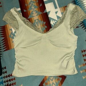 Cider sage Lace top